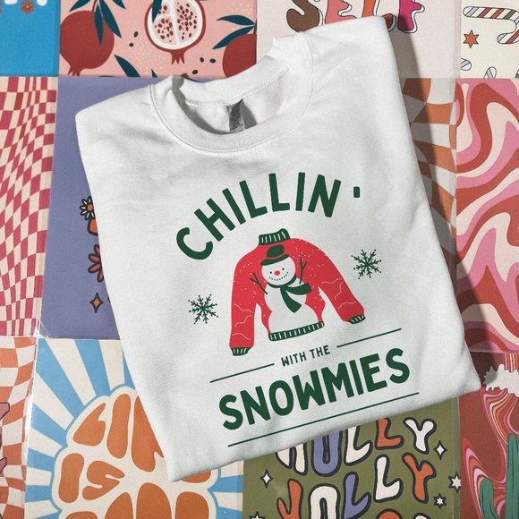 SimplyBeverly Sweaters - Chillin with the Snowmies Christmas Sweatshirt